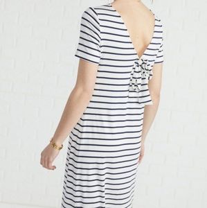 Amour Vert - Charlie Tie Back Dress - Marine Stripe - Size Small